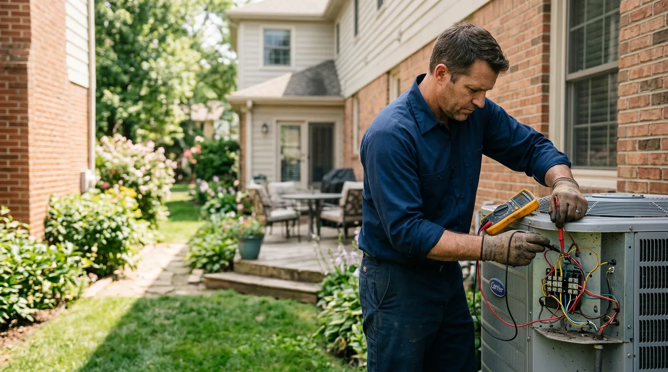HVAC technician working near Tannersville, VA